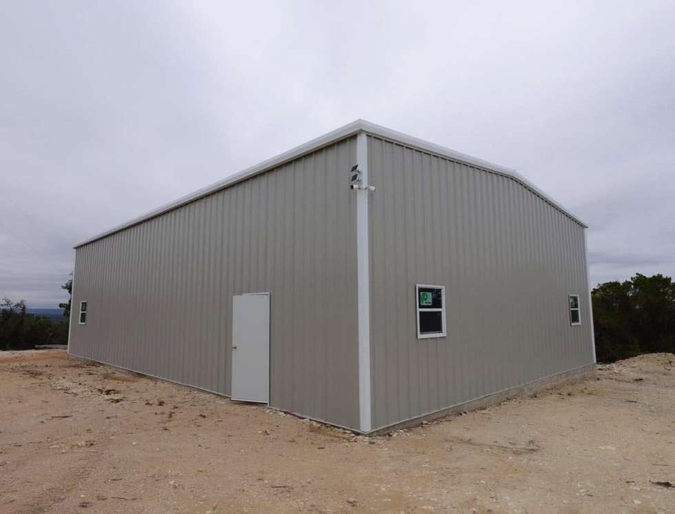 A barndominium under construction