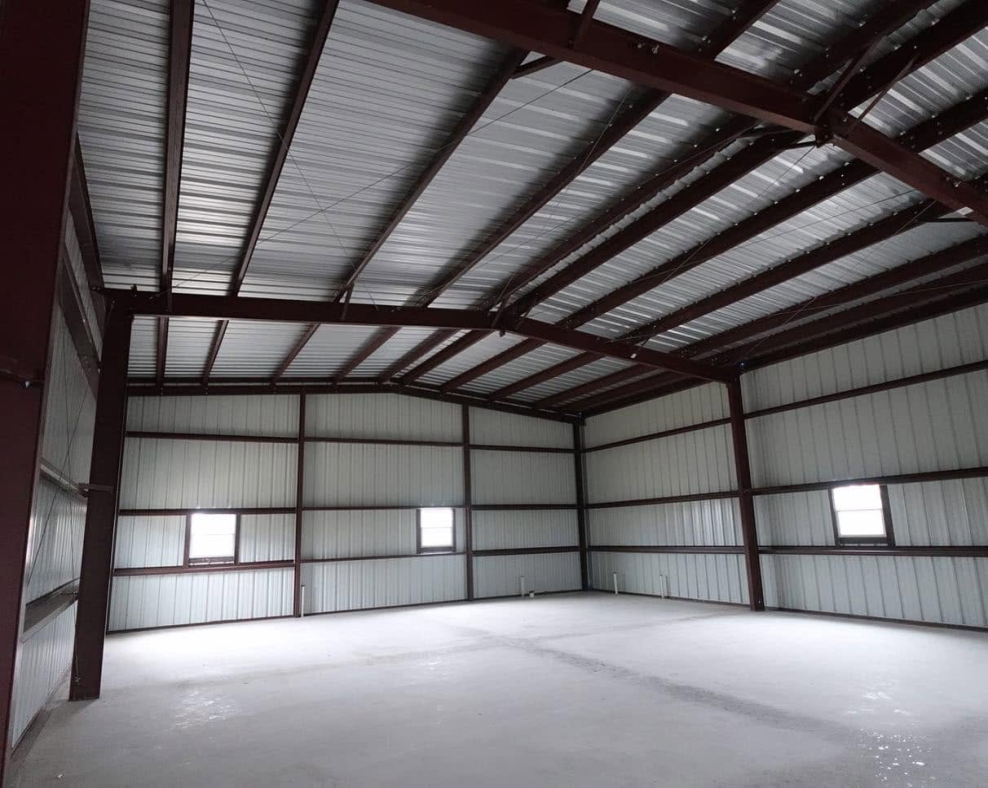 The interior of a barndominium