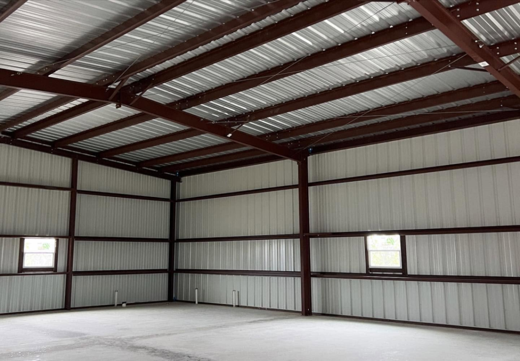 The interior of a barndominium