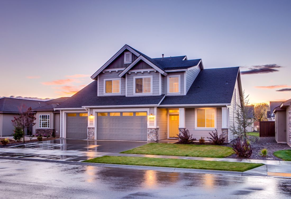 A large dream home constructed with modern material.