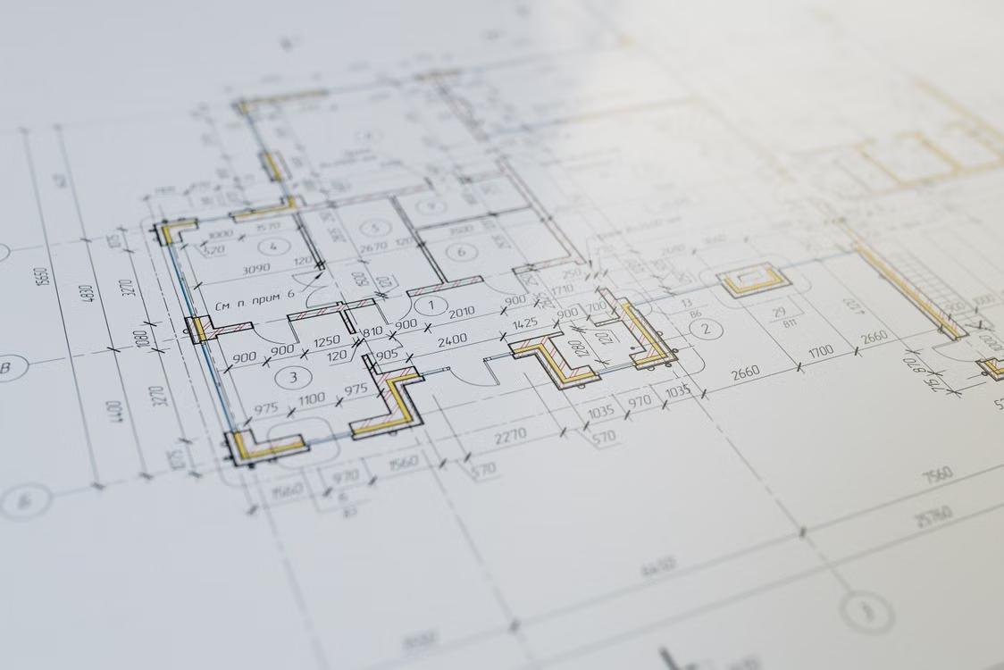close-up of a floor plan for a house