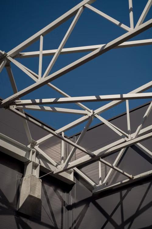close-up of an enclosed space constructed of iron